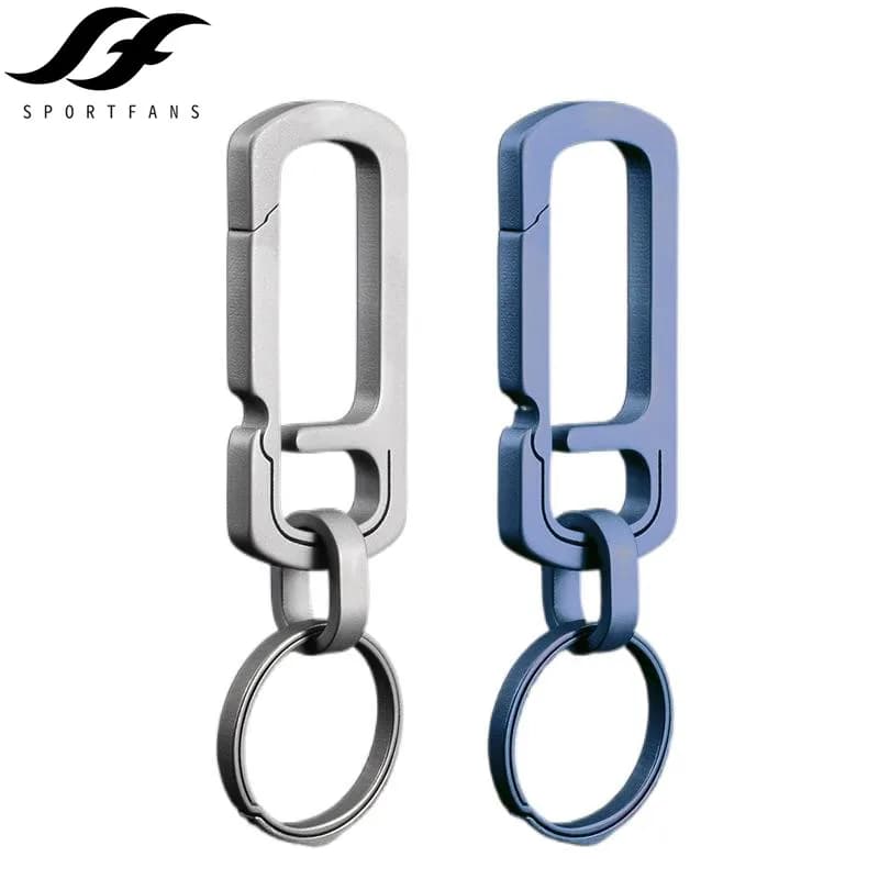 Portachiavi in Titanio per Uomo e Donna, Super Leggero, EDC, Anello Portachiavi Auto, Fibbia Appesa, Creativo per Attrezzi da Auto