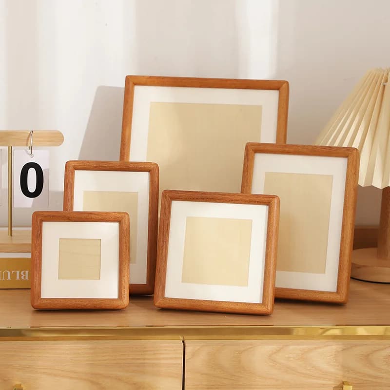 Cornice per foto cava in legno massello Cornice per design di falegnameria per dipinti e foto Decorazioni per la casa Cornice da tavolo versatile
