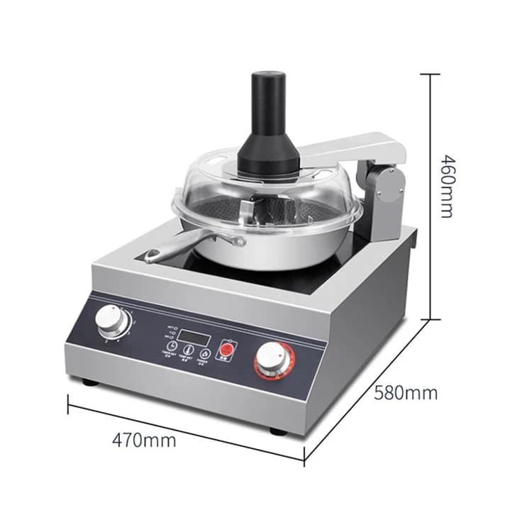 Automatic Cooking Machine Intelligent Cooking Robot With Non-Stick Fry Pan For Kitchen