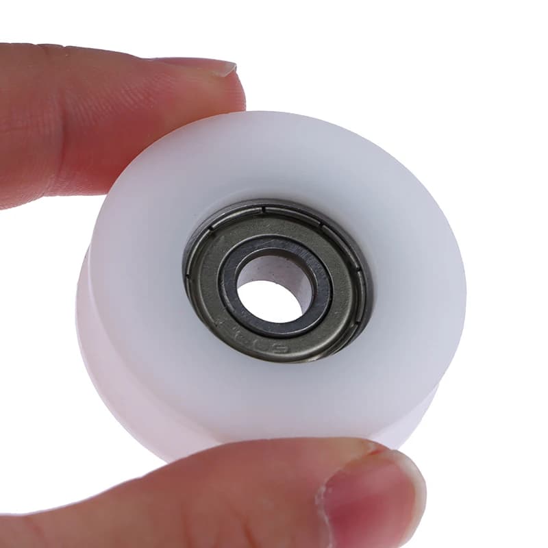 1Pc 8*40*11.5MM 608ZZ Cornici e articoli da esposizione Involucro di Plastica POM Linea Fune Puleggia Cuscinetto Bianco U Scanalatura