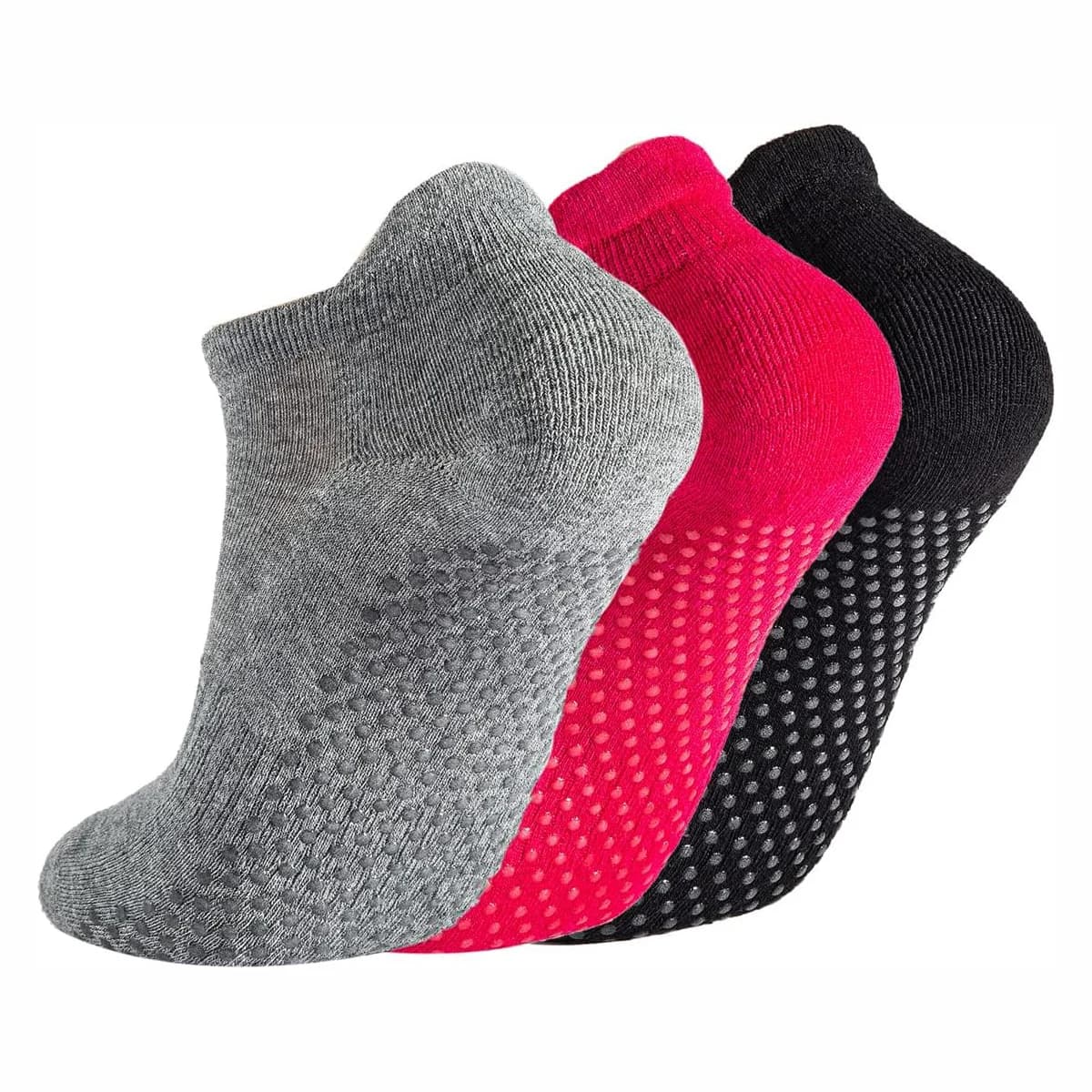 3 Pairs Yoga Socks for Women Pilates Non Slip Socks Womens Pilates Socks with Grips for Women Grippers Socks No Slip Socks Women