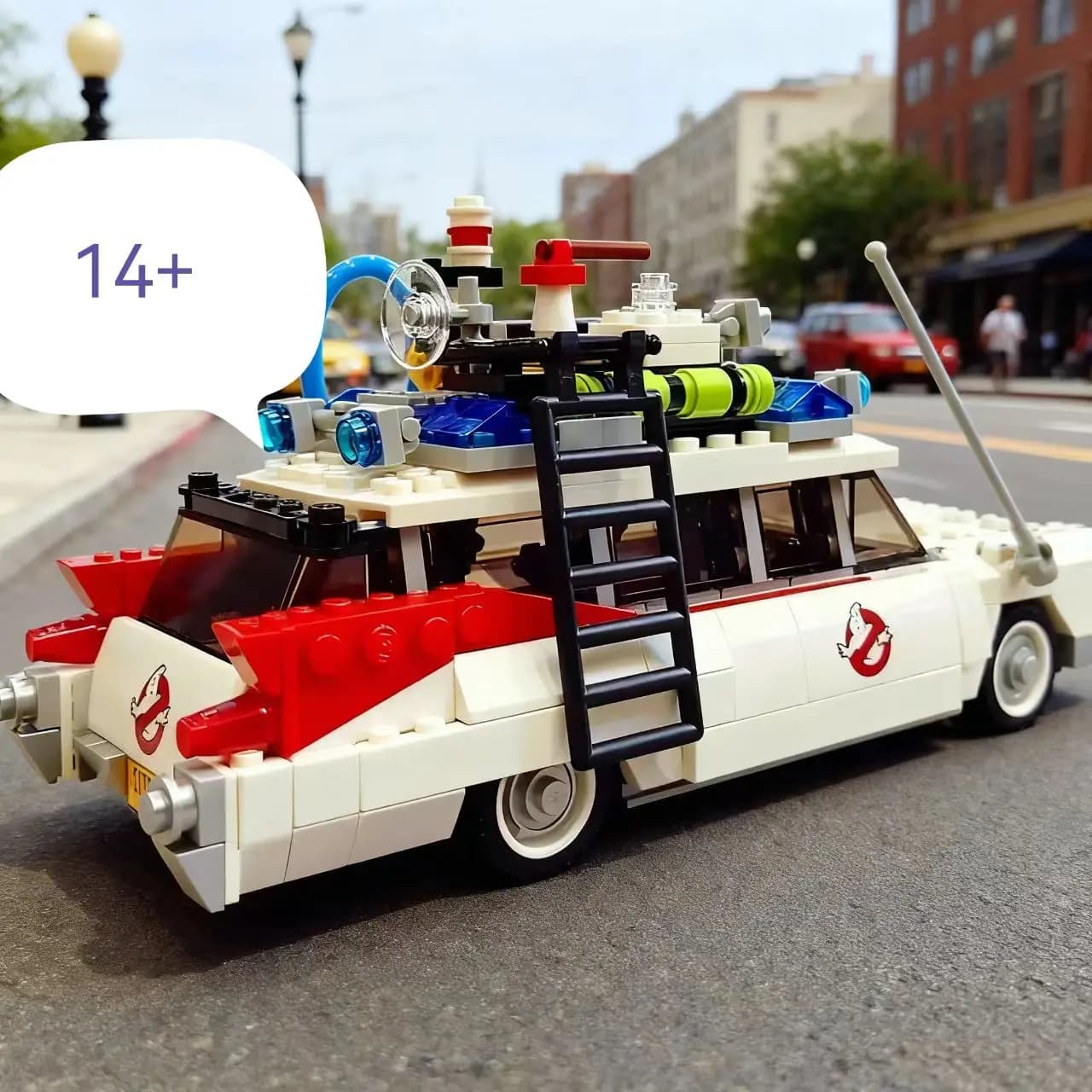 Blocchi da costruzione compatibili MOC 21108 Ghostbusters Ecto-1, auto da corsa creativa, modello da assemblare, giocattolo per bambini e ragazzi, idea regalo.