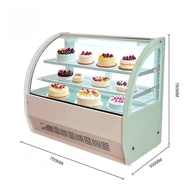 Cake Display Glass Showcase - Bakery Refrigerator Pastry Chiller for Cake Shop