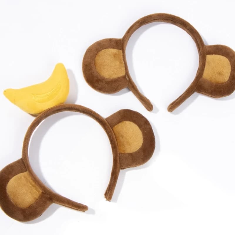 Divertenti fasce per banane cartone animato animale scimmia fascia per capelli prestazioni per feste copricapo Costume a tema accessori per capelli X4YC