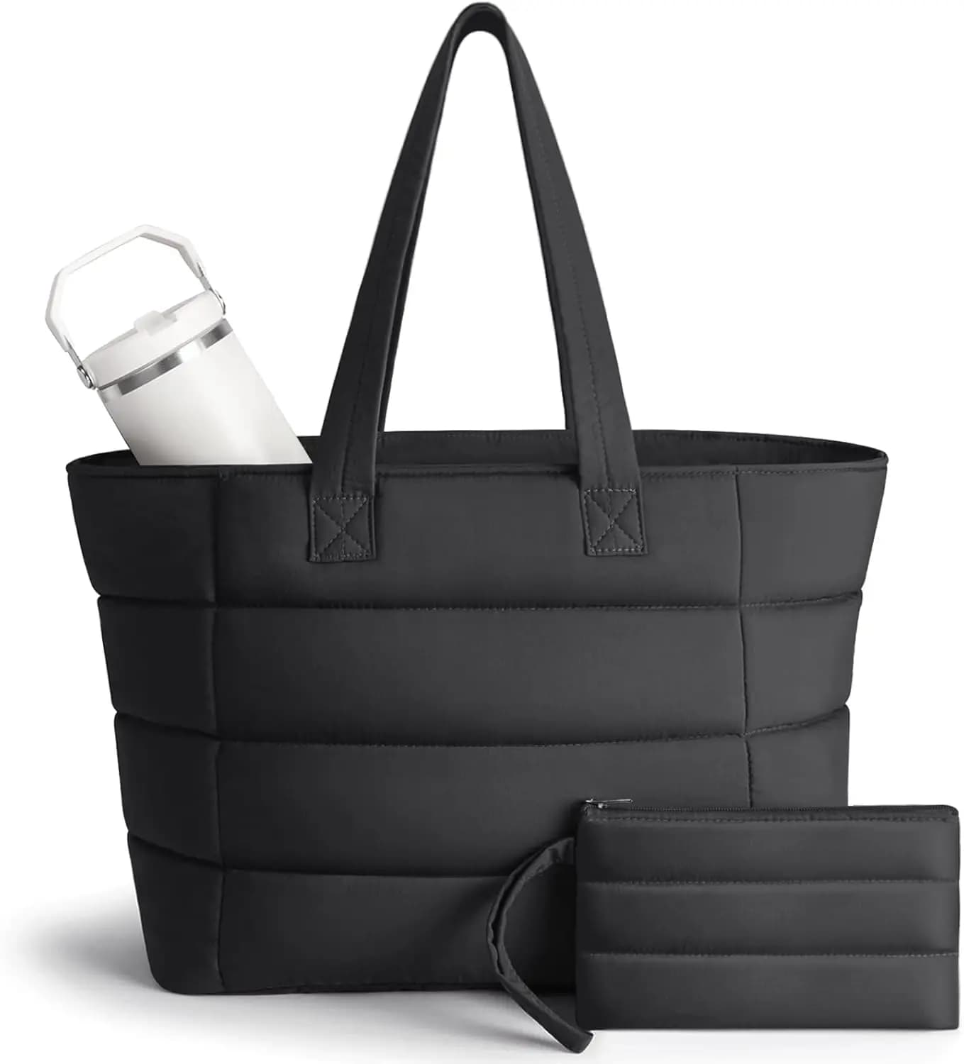 Borsa tote imbottita da donna, borsa a tracolla leggera e morbida con tracolla per viaggi, lavoro, palestra, borsa per laptop per infermiere e insegnanti