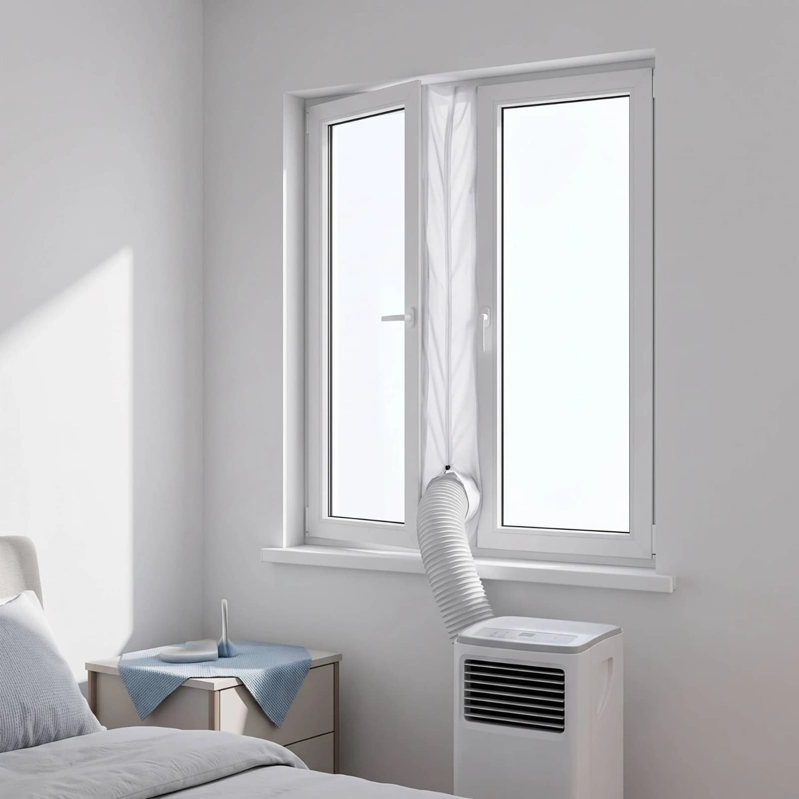 Portable Air Conditioner Window Seal Kit No-Drill Portable Air Conditioning Window Seal Kit Curtain Water-Resistant Sturdy
