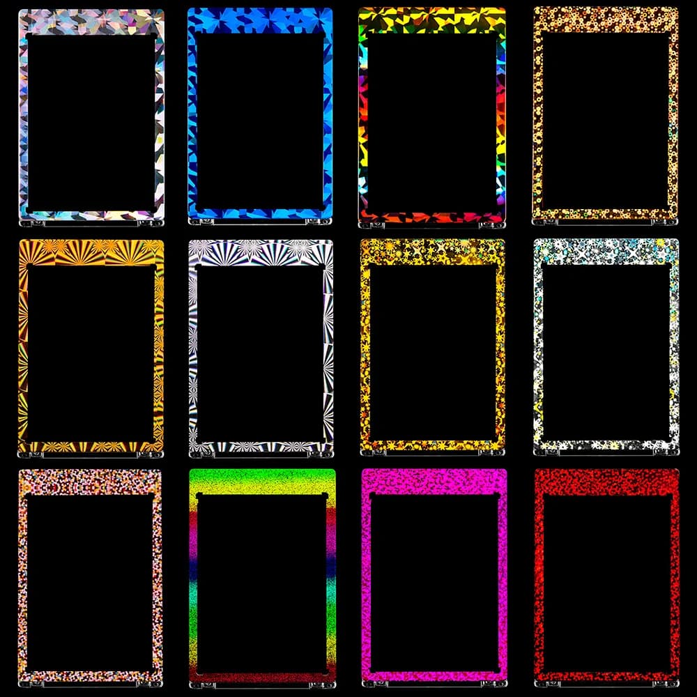 Porta carte magnetiche One-Touch 35PT Protezione per carte collezionabili in plastica dura per carte da baseball Vetrina per carte Bordo colorato