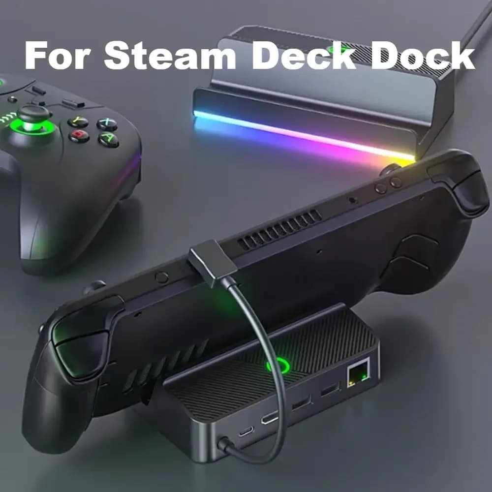 HDMI 4K compatible video converter bracket for Steam Deck TV video adapter charging dock