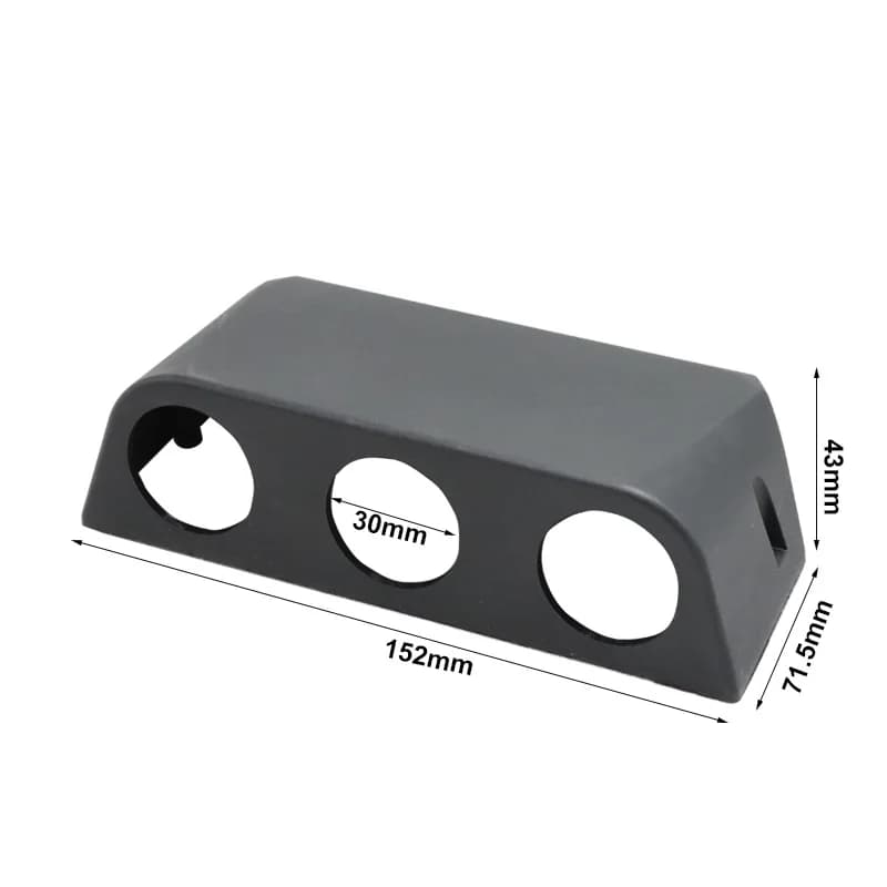 Pannello Tipo Tenda con Due Fori, Voltmetro Digitale 12V/24V, Caricatore USB Doppio per Auto, Presa di Alimentazione Rapida