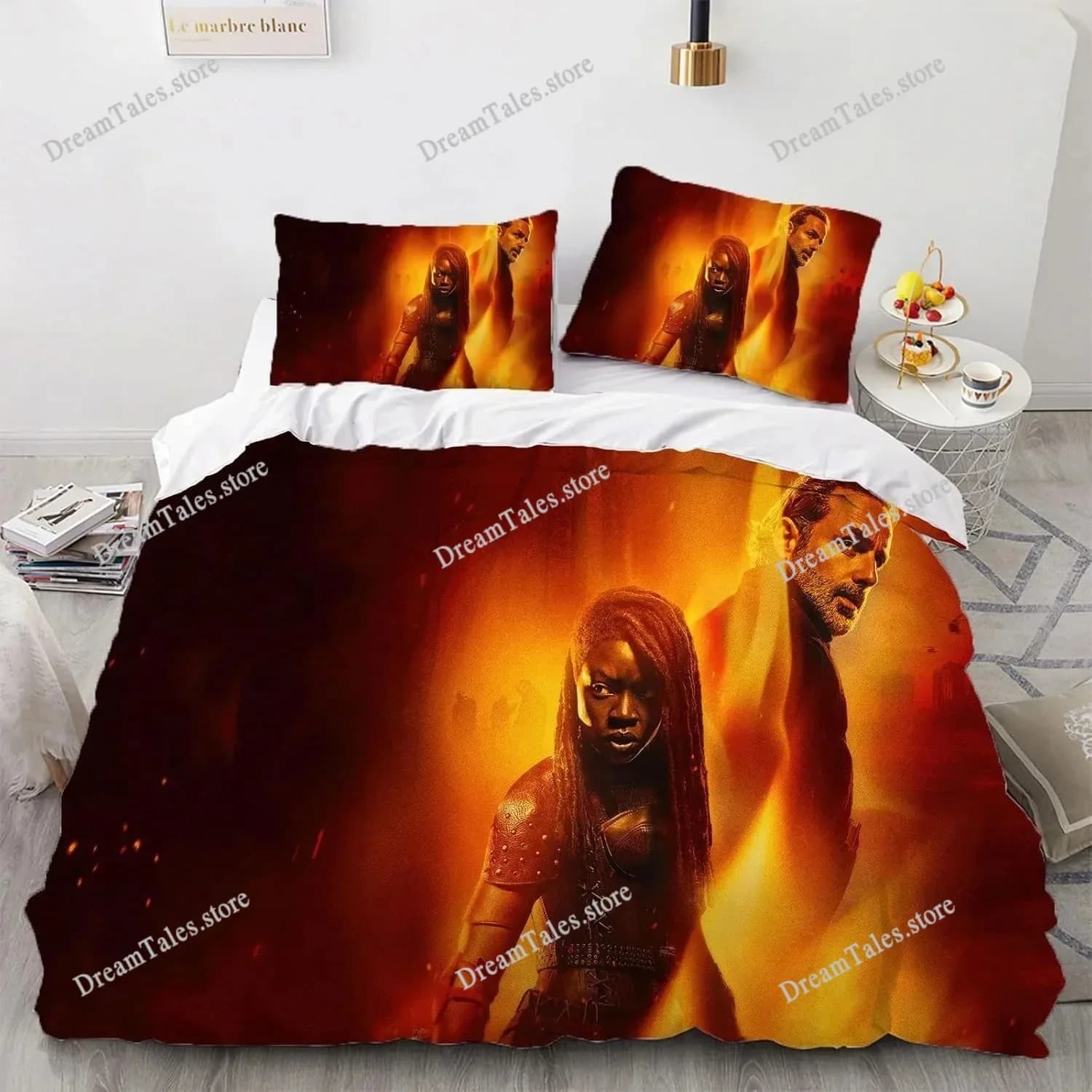 The Walking Dead Set copripiumino Anime Cartoon, set biancheria da letto per adulti, ragazzi e ragazze, decorazione per la camera da letto, regalo per bambini, singolo, matrimoniale, king size 369