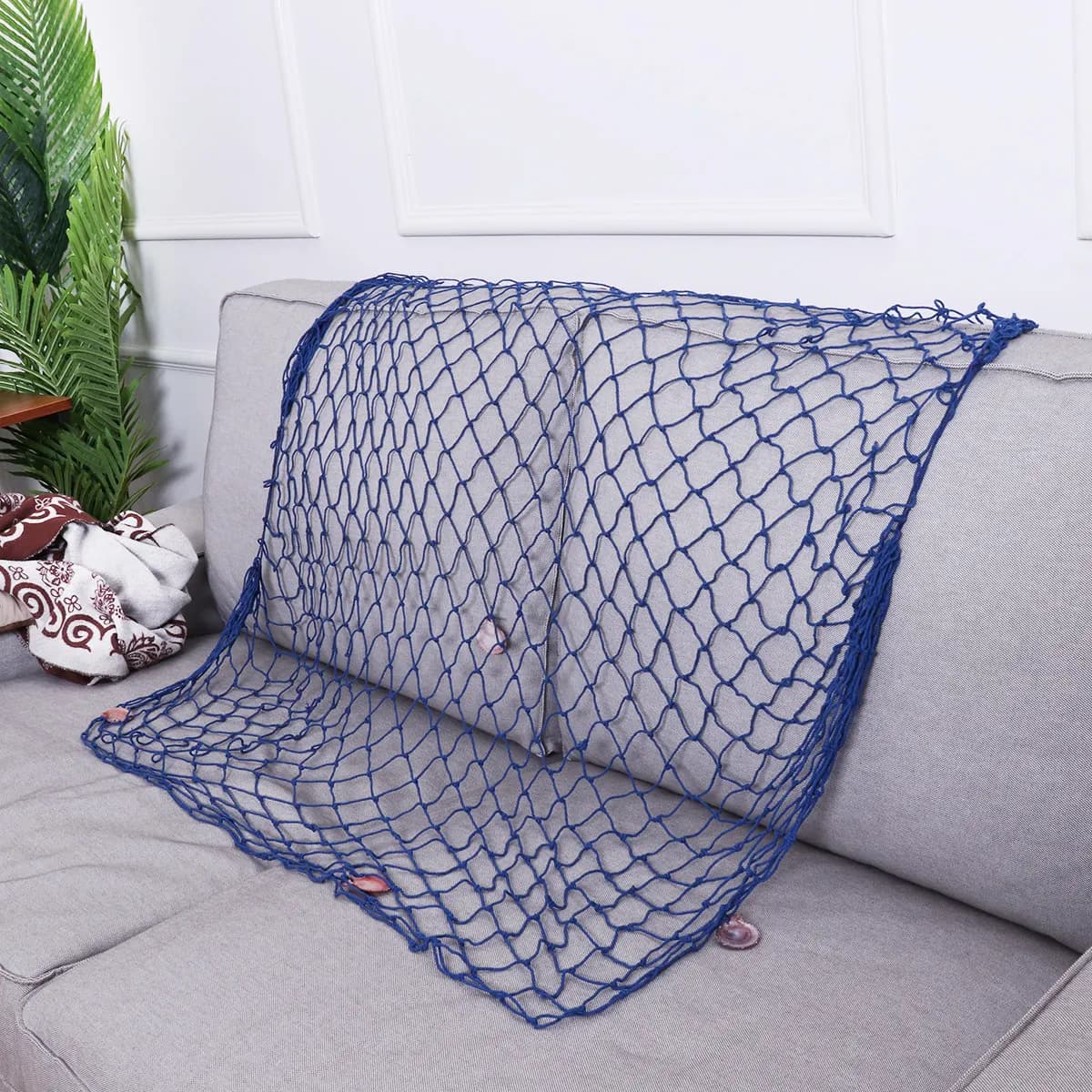 Rete da Pesca Decorativa da Parete, Tema Nautico, per Feste, Casa, Ufficio, Piscina, Ringhiera, Espositore per Collezione di Conchiglie, Ornamento