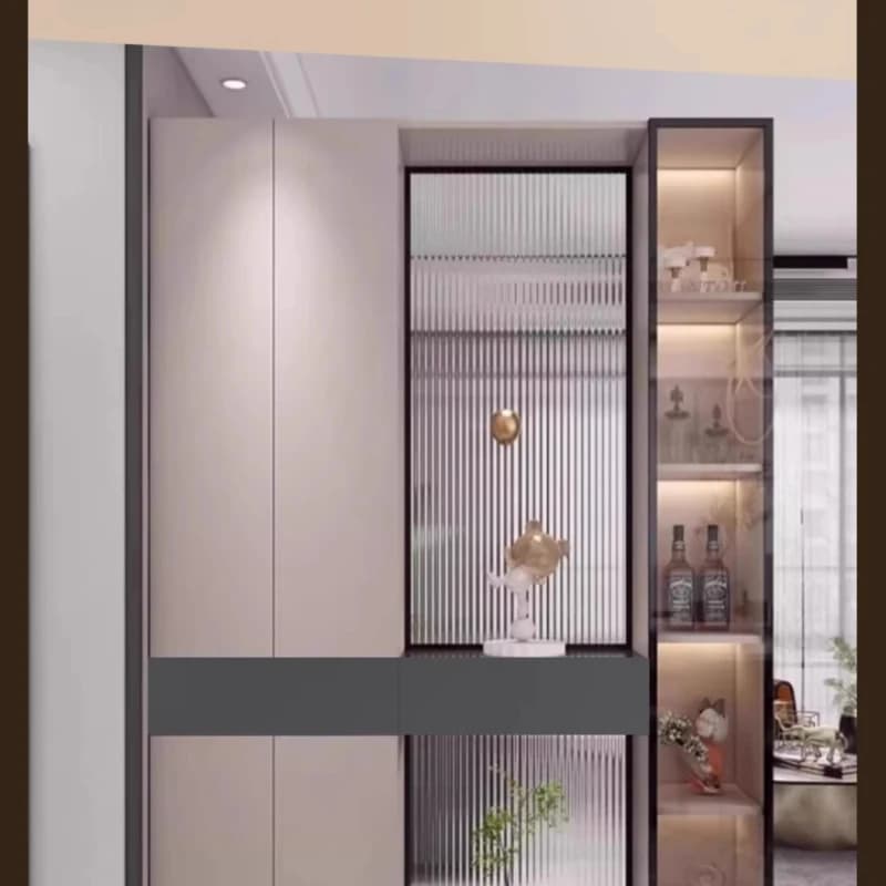 Armadietto per whisky Tavolo da bar per la casa Vetrine Vetrina con porte in vetro Mobili Bottiglie di vino Armadietto Vinoteca Wine Cooler