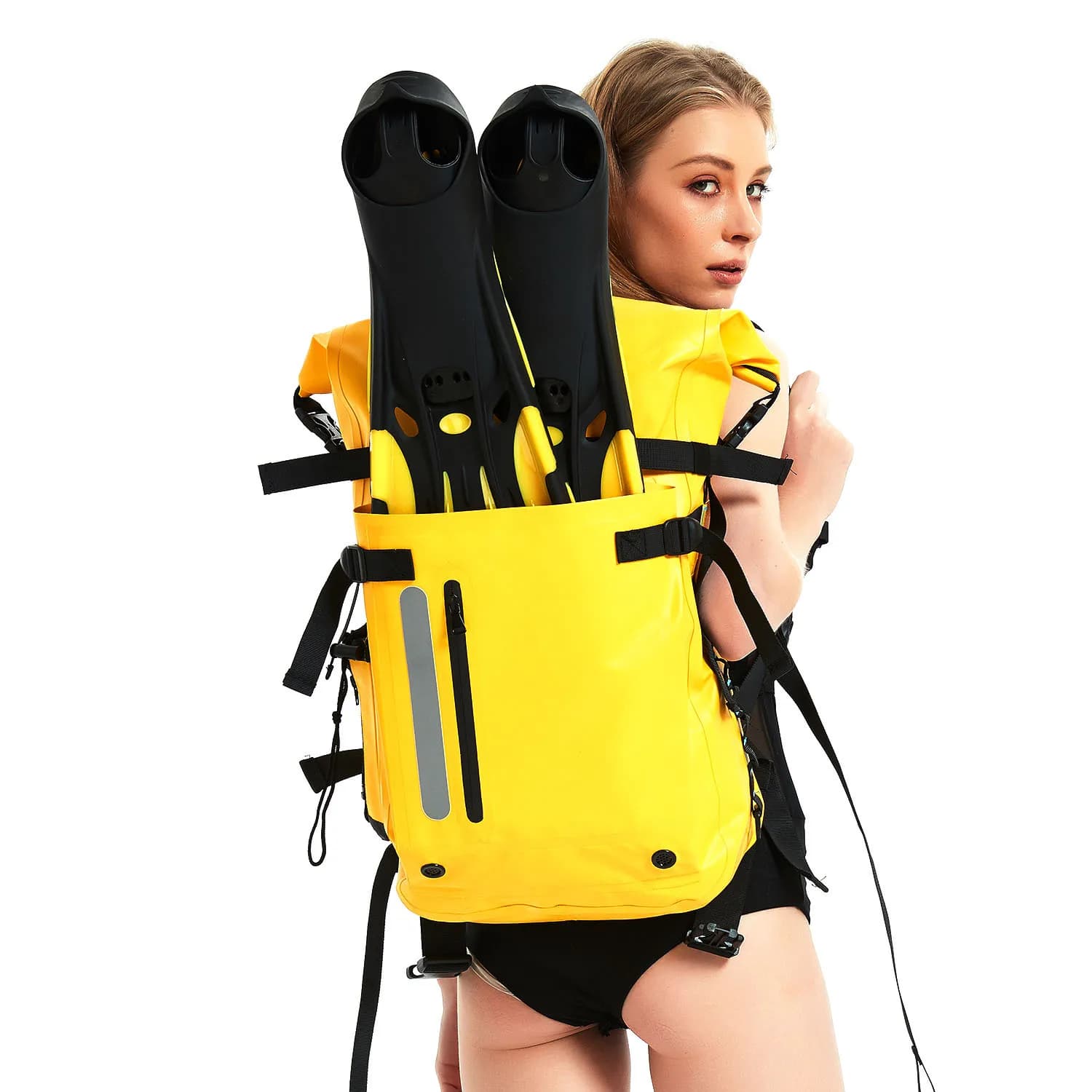 Confezione da borsa per pinne lunghe da 1 m Zaino da esterno impermeabile Borsa per attrezzatura per immersioni subacquee Snorkeling Nuoto
