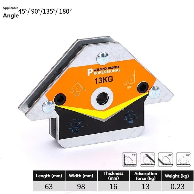 Supporti Magnetici per Saldatura da 13KG, Fissatore Angolare a Freccia, Posizionatore Magnetico in Ferrite, Strumenti Ausiliari di Fissaggio