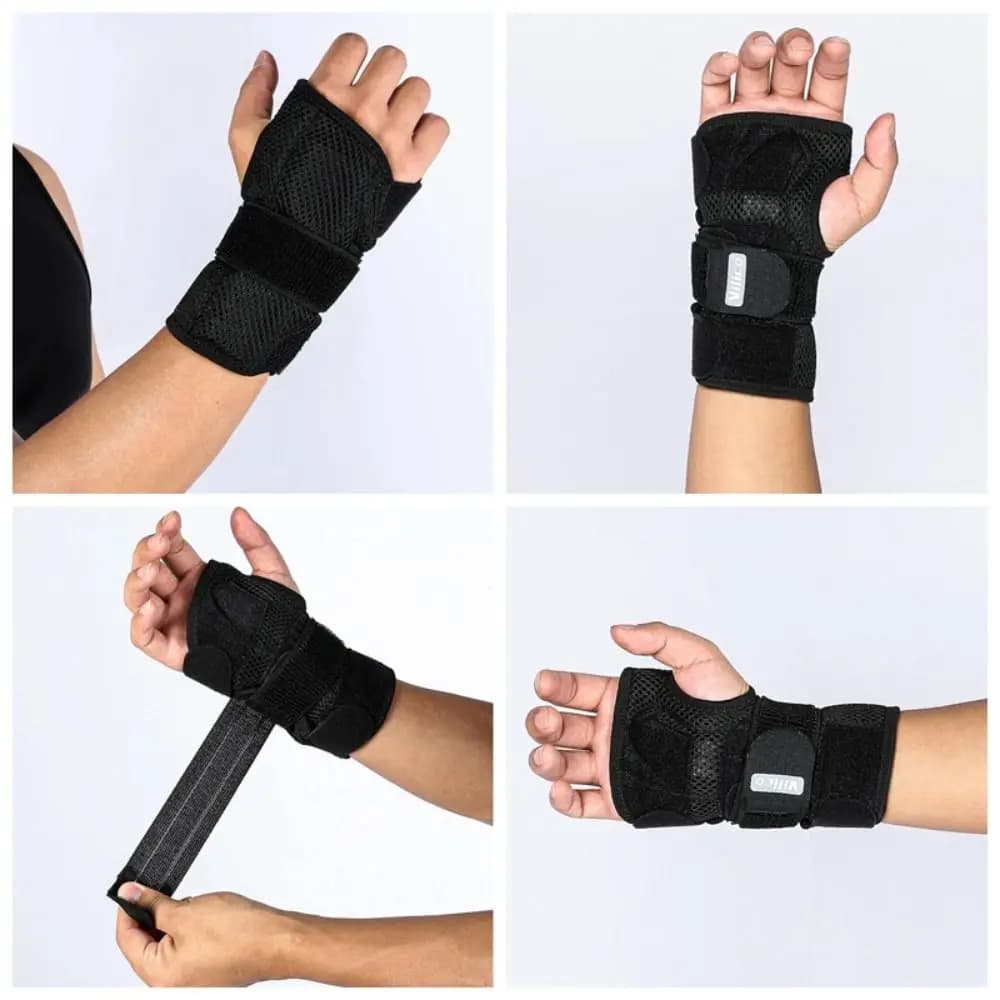 Tutore per Polso e Carpa, Supporto per Mano, Fascia Protettiva Traspirante per Palmo, Protezione per Tunnel Carpal, Cinghia di Supporto per Polso, per Fitness e Sport