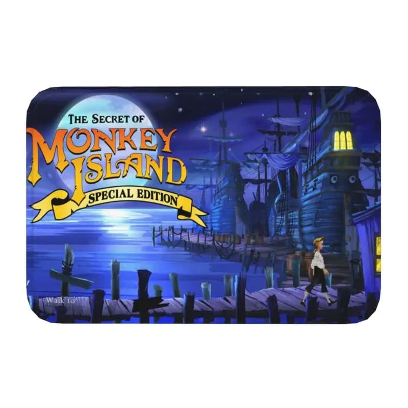 Secret Of Monkey Island Anti-slip outdoor door mat for quick drying video games zerbino garden garage carpet entrance hall