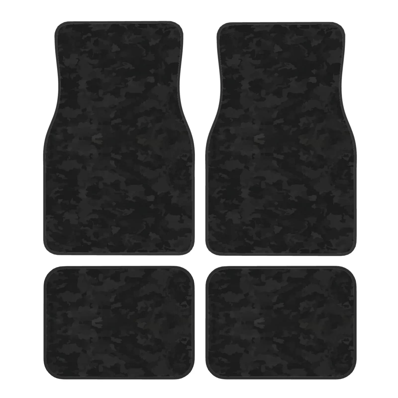 Tappetini per auto con stampa mimetica sportiva nera Set di tappetini per auto impermeabili da 4 pezzi con supporto antiscivolo adatto per camion SUV