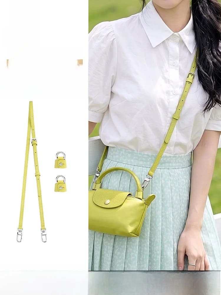 Lemon Yellow Dumpling Shape Crossbody Bag Strap No Punching Required Fashionable Shoulder Strap for Handbags DIY Craft