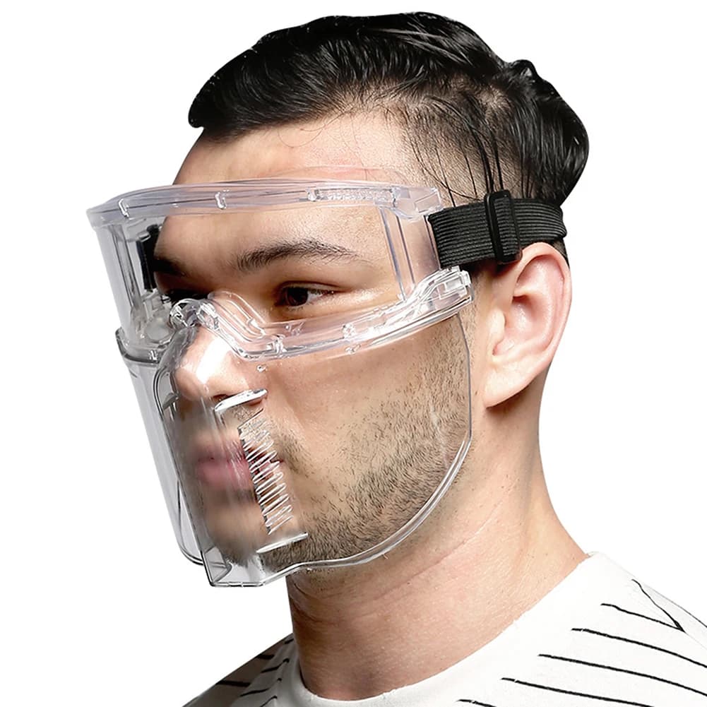 Maschera protettiva trasparente per copertura integrale Staccabile Sicurezza Anti-Polvere Protezione per il viso Fumi Anti spruzzi d'olio, per verniciatura, saldatura