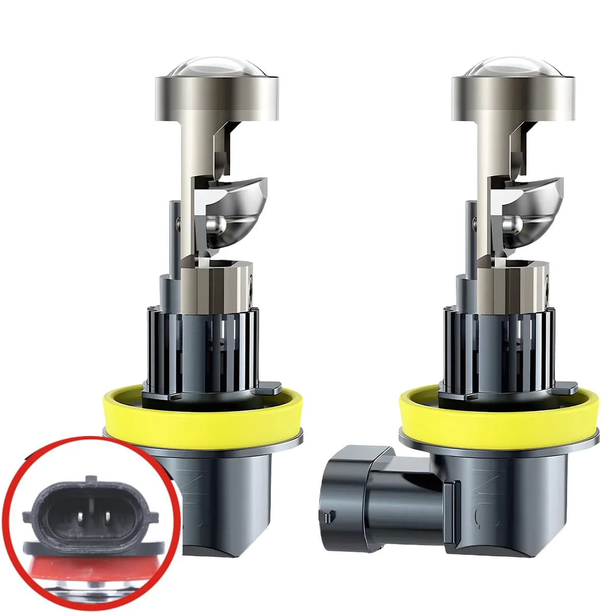 2 pezzi lente LED H11 H7 H8 proiettore auto fari lampadine Canbus H16JP 9005 HB3 9006 HB4 9012 120W 30000LM potente mini faro