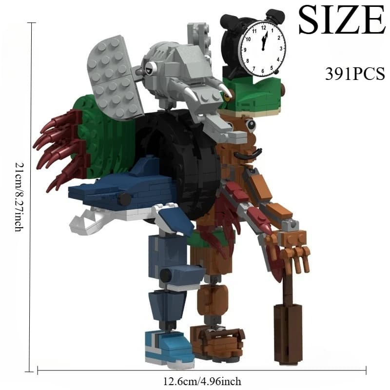 Kit di costruzione di Titani mitici da 391 pezzi - Modello Stickman Fusion ispirato AI per adolescenti e adulti Regalo fai da te impegnativo con manuale