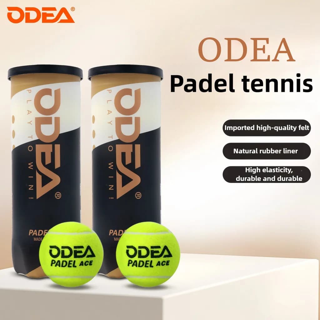 Pallina da tennis padel premium ODEA, palline da allenamento durevoli ad alto rimbalzo, confezione sigillata sottovuoto