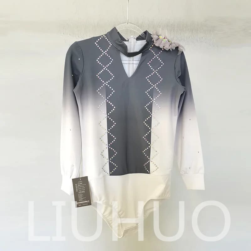 LIUHUO Costume da Pattinaggio Artistico su Ghiaccio per Ragazzi Abbigliamento per Esibizioni Bambini e Adulti BD806