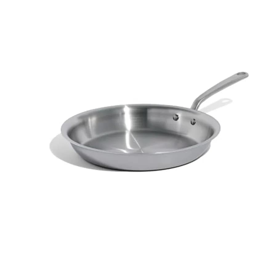 12 Inch Stainless Steel Plate - 5 Stainless Steel Plates - Professional Kitchen Tools - Made in Italy - Compatible with Induction