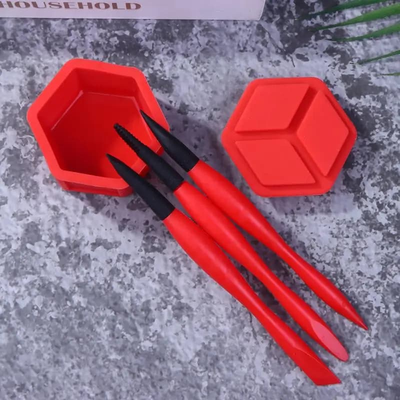 1Set Silicone Glue Brush Kit Woodworking Gluing Kit Woodworking Glue Applicator Set Portable DIY Hand Tool