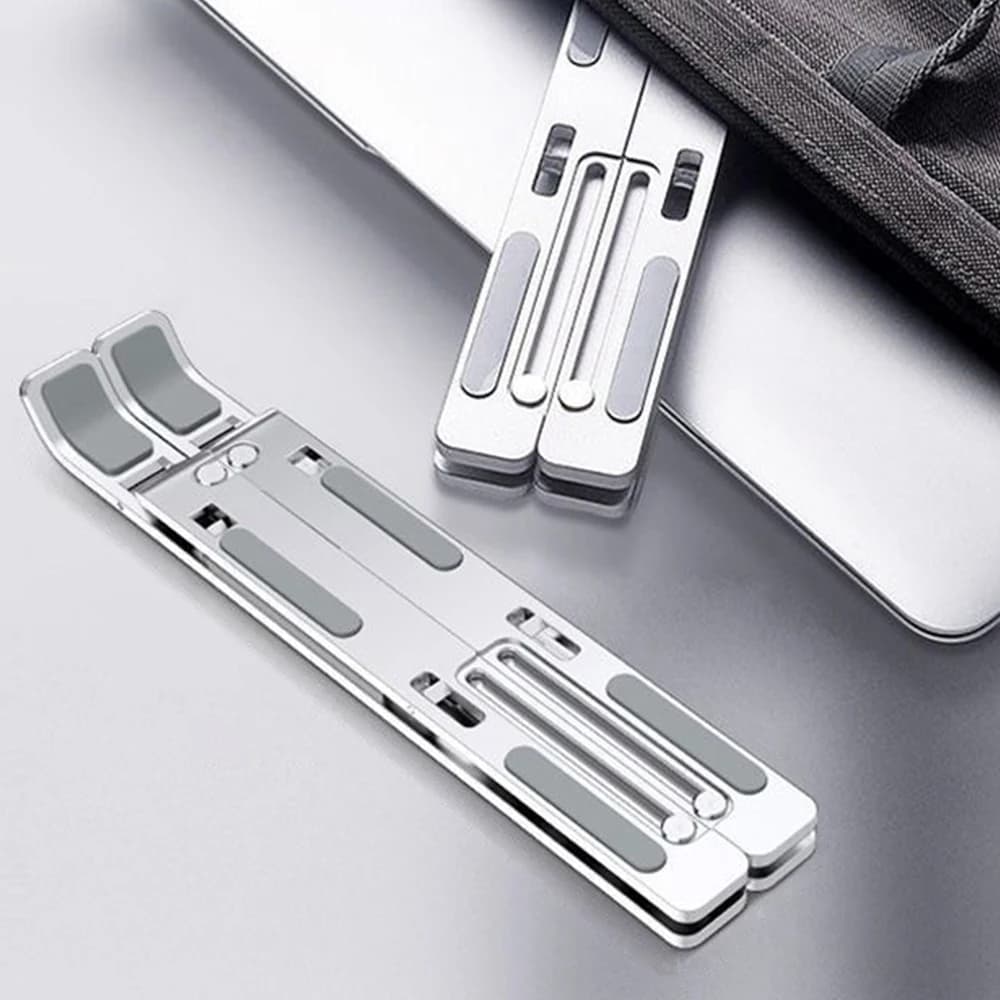 Supporto per Laptop in Alluminio ​ ​ ​ ​ Design Pieghevole ​ ​ ​ ​ Supporto Leggero ​ ​ Supporto per Tablet Regolabile ​ ​ Dissipazione del Calore ​ ​