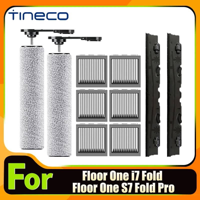 Accessori Originali per Aspirapolvere Tineco Floor One S7 Fold Pro / i7 Fold Wet Dry: Spazzola a Rullo, Filtro HEPA, Ricambi