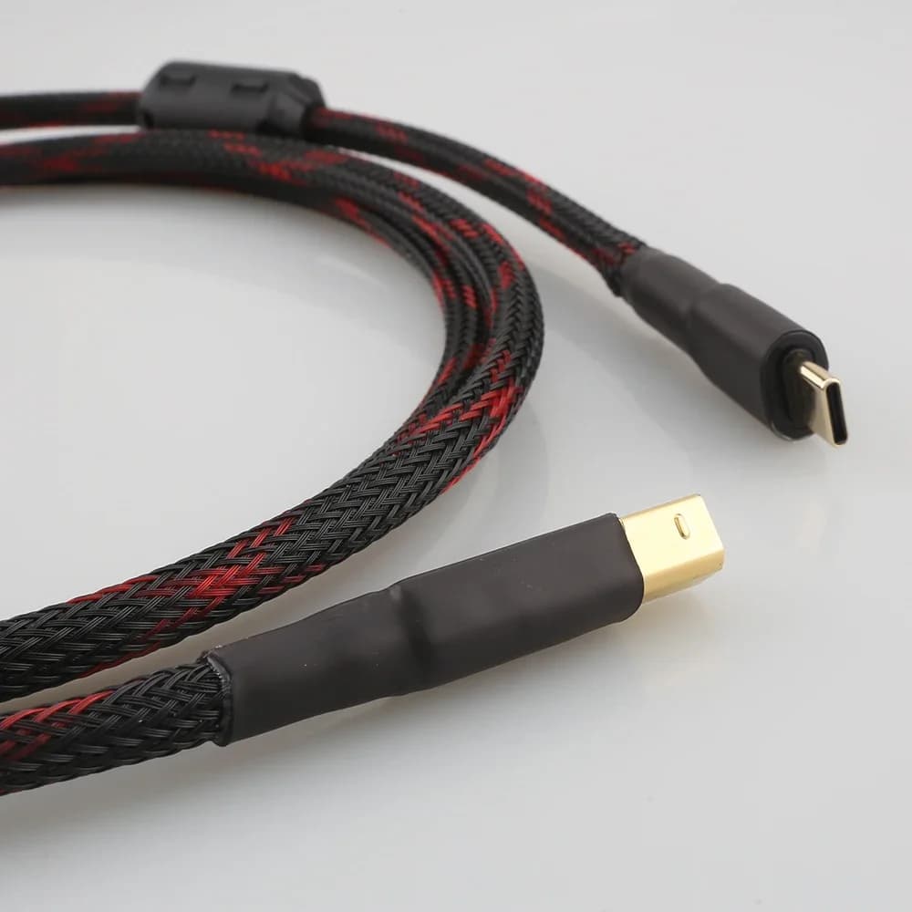 USB Type C To B Audio Data Cable HiFi USB C To B Cable 5N DAC Otg Macbook Pro Mobile Phone Thunderbolt DAC Cable