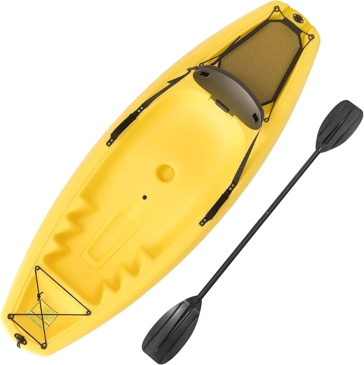 Kayak with Paddle 6.5 FT Recreational Rowing Fishing Boat with Hard Shell Recreational Ocean Kayak Sit-in one Person