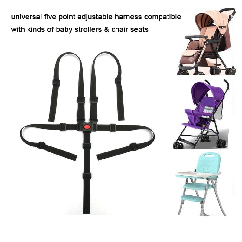 Accessori per passeggino Cintura di sicurezza a cinque punti Seggiolino per il pranzo Cintura di sicurezza per auto per bambini Cintura di sicurezza universale