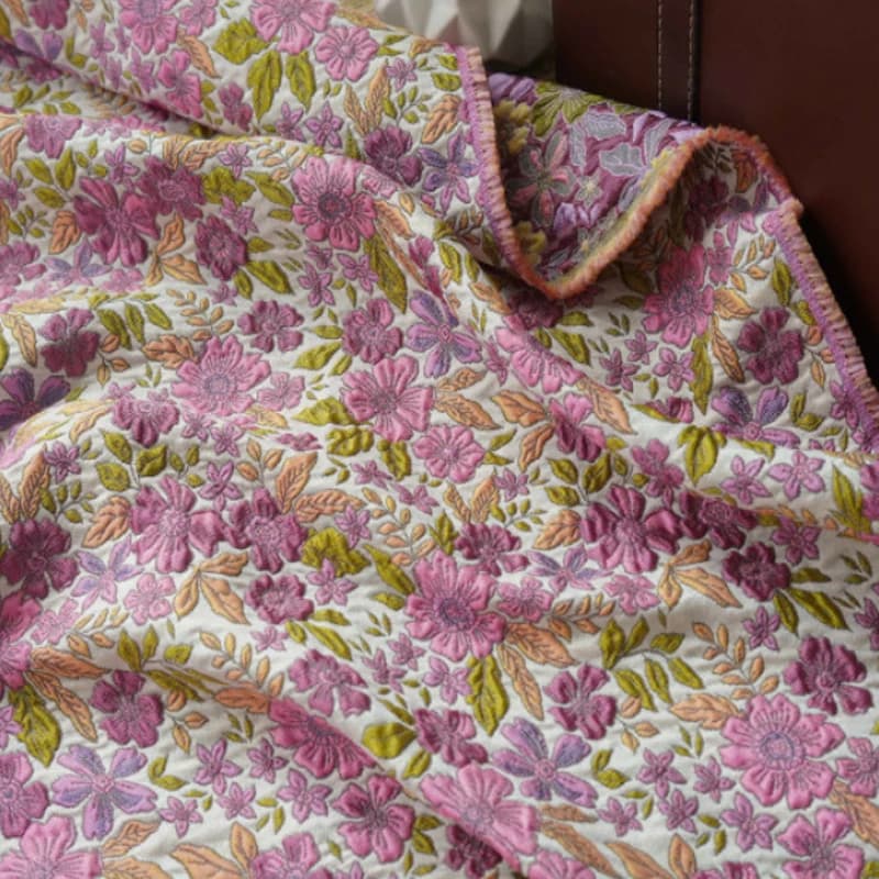 Spring Scenery Yarn Dyed Jacquard Brocade Fabric Floral Woven Textured Material for Dress DIY Sewing Fabrics