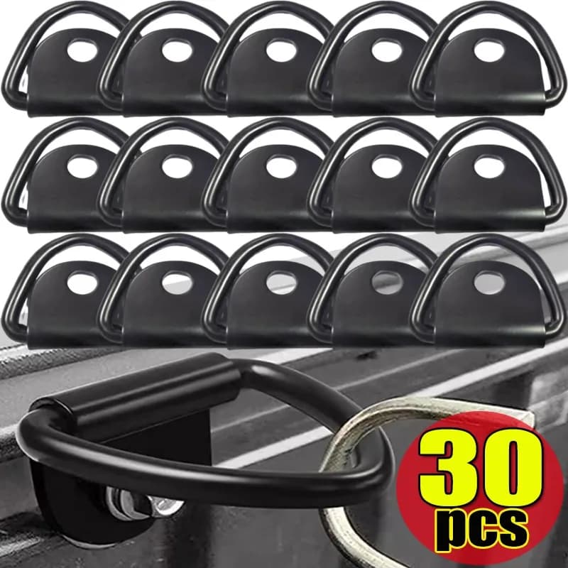 30PCS/20PCS/10PCS Anelli di ancoraggio a forma di D Anello di ancoraggio per carico in ferro e acciaio inossidabile per rimorchi per camion per auto Barche RV