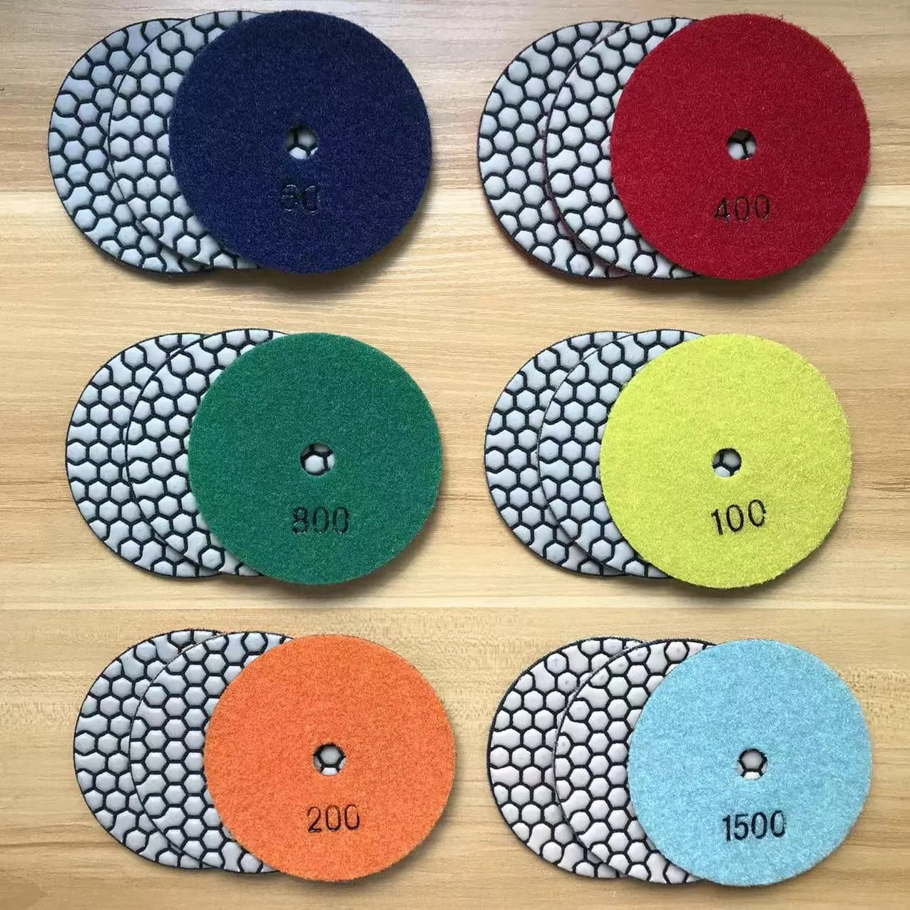 1/3/6/7 pezzi tamponi per lucidatura a secco diamantati dischi abrasivi in resina flessibile per marmo granito 100mm lucidatore per pietra ceramica 4 pollici