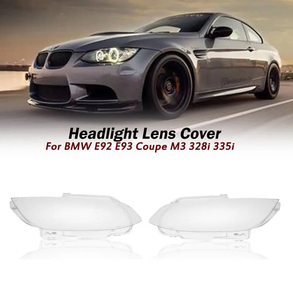 Auto Faro Anteriore Copriobiettivo Per BMW E92 E93 Coupe Convertible M3 2006-2010 Trasparente Faro Copertura Borsette