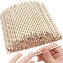 Bastoncini di legno d'arancio premium a doppia punta da 11,4 cm per la cura precisa delle cuticole, l'applicazione di nail art e la pulizia. Ideale per saloni e