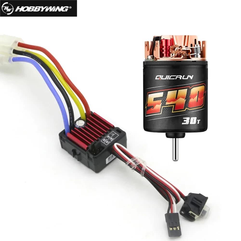 Hobbywing QuicRun Spazzolato 540 30T 40T / 555 11T 13T Motore con 60A 80A ESC per 1/10 RC Crawler Car Axial SCX10 90046 AXI03007