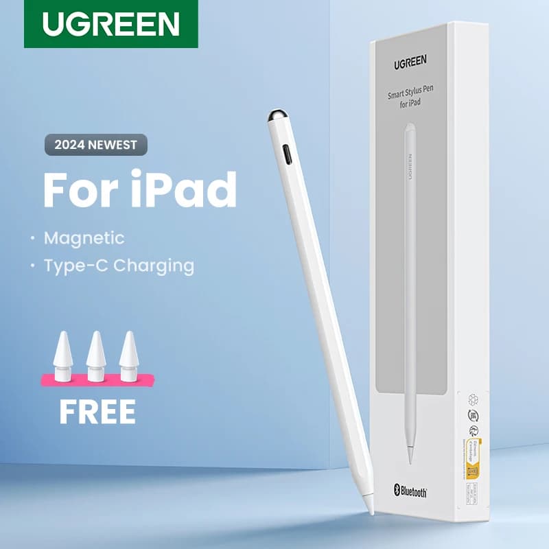 UGREEN Penna stilo per Apple Pencil Ricarica wireless magnetica Penne inclinabili con rifiuto del palmo Bluetooth Batteria a lunga durata per iPad Pro