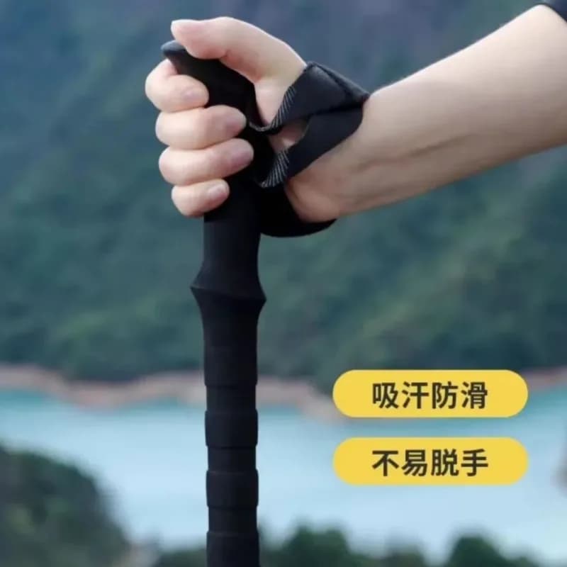 Aluminum Alloy Ultralight Telescopic Folding Trekking Pole for Hiking Mountaineering Outdoor Climbing Support Supplies