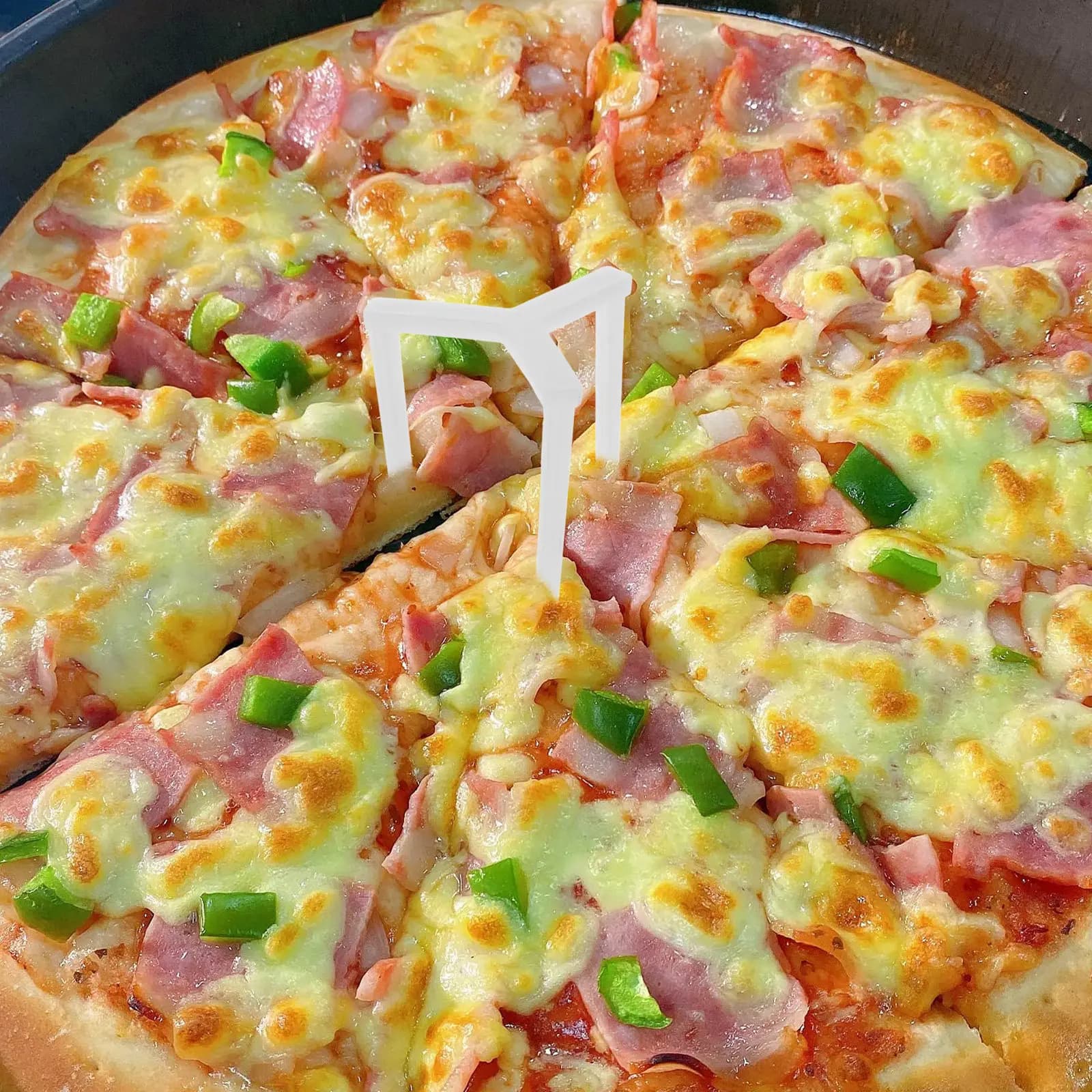 100 Pezzi Supporto a Treppiede Antiaderente per Pizza, Stabile per Ristoranti e Catering, Scatole Impilabili, Espositore per Pizza
