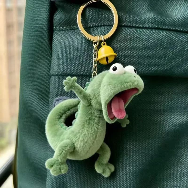 Portachiavi a Forma di Lucertola Realistica, Piccole Bambole Divertenti, Accessori Morbidi alla Moda, Giocattoli Carini a Cartone Animato
