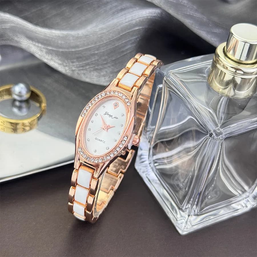 Women's Luxury Watches, Fashion Small Dial, Ceramic Strap Imitation, Original Quartz Wrist Watch for Girls, Gift