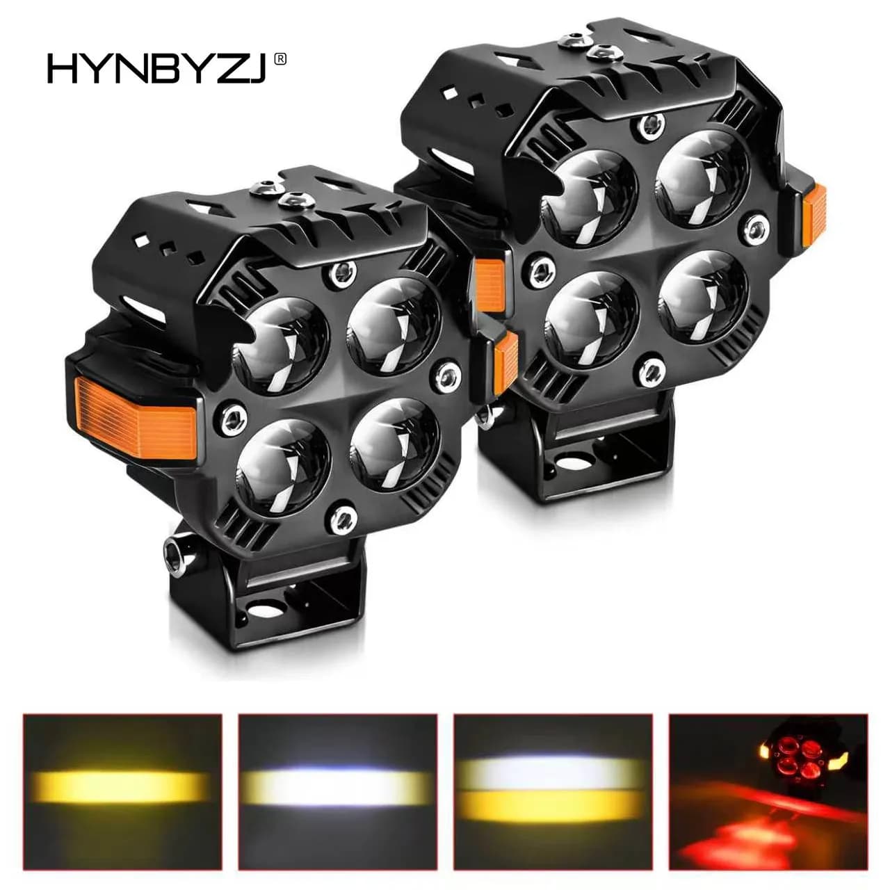 Universal Motorcycle Led Fog Signal Light Spotlight For Moto Accessories Atv Truck Dirt Bike Suv Utv Paving Headlight 12V 24V