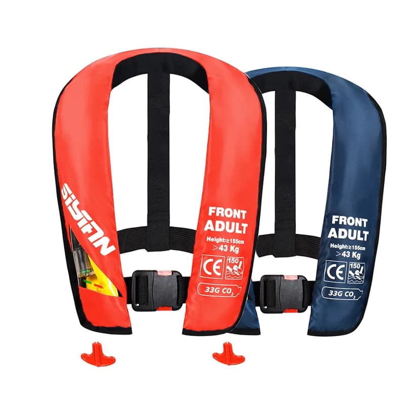 Manual Auto Inflatable Life Jacket for Rock Lure Fishing, Adult PFD Buoyancy 150N Fishing Rescue Vest SUP Boat accessories