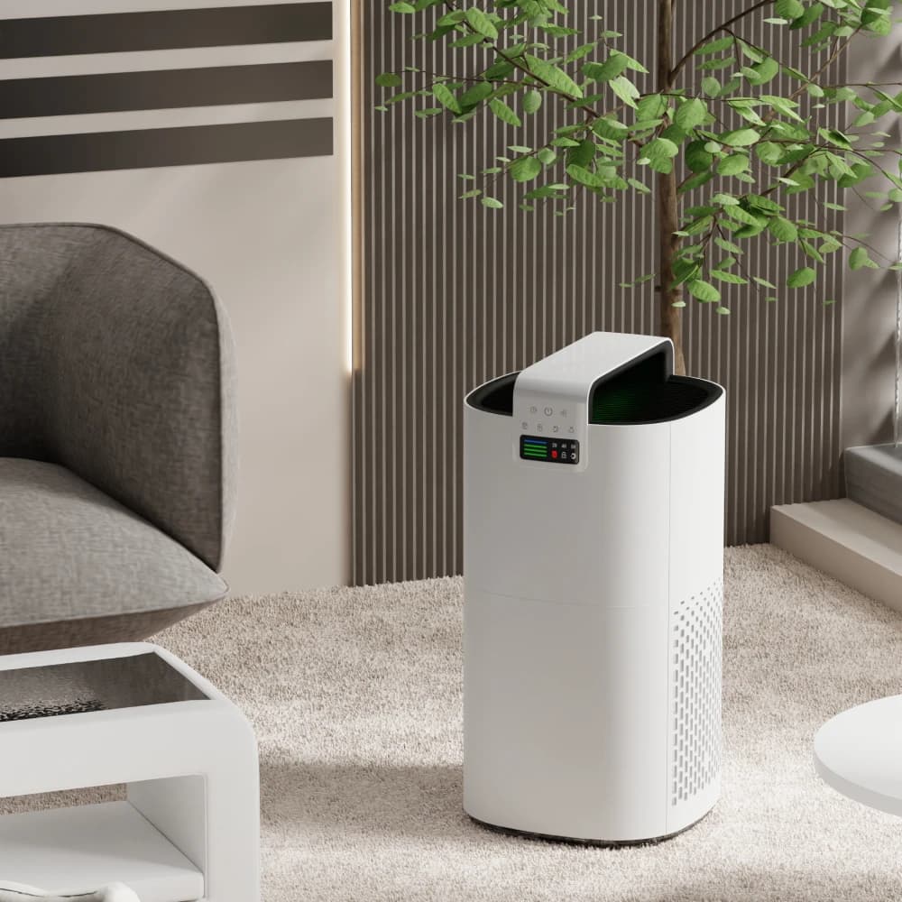 Purificatore d'Aria Elettrico con Filtro HEPA per Rimuovere Polline e Odori, Depuratore d'Aria per Ambienti HVAC