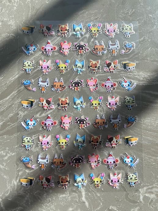 1 pcs Stickers PVC Kawaii Kits Mini Labels Baggage Nail Art Make by You for Notebook Cup Bolt Case Phone Birthday Gifts