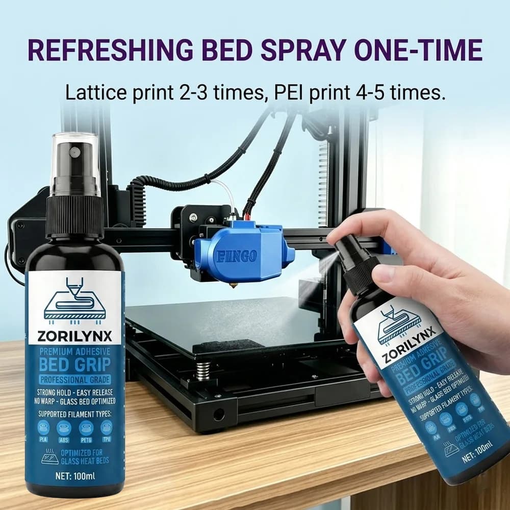 100ml 3D Printer Glue Spray Bed Adhesion for Carborundum Glass Plate Anti Warping Liquid for PLA ABS PETG TPU Filament ZORILYNX